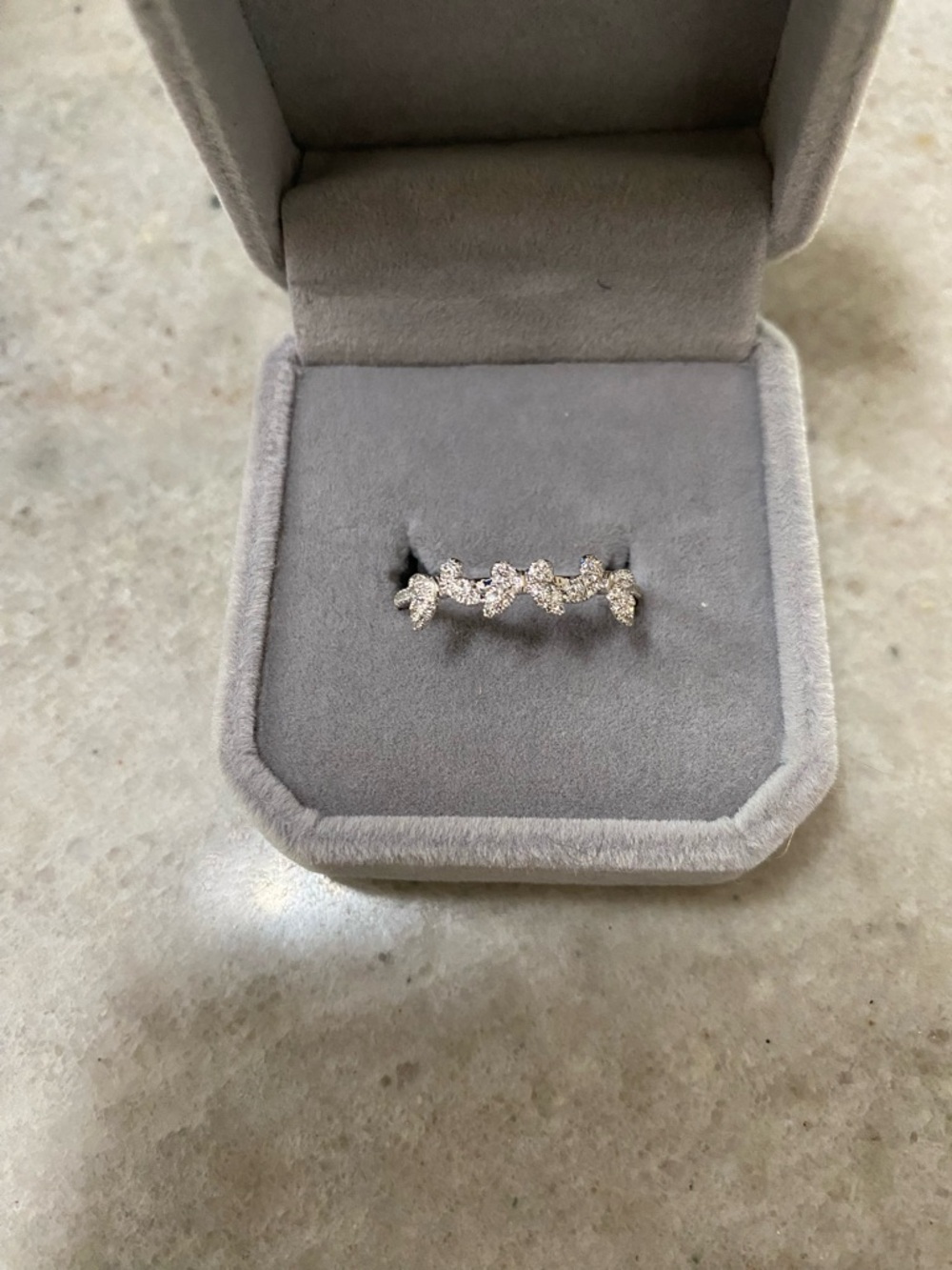 Shy Creation 14K White Gold Diamond Butterfly Ring Stamped - Picture 5 of 11